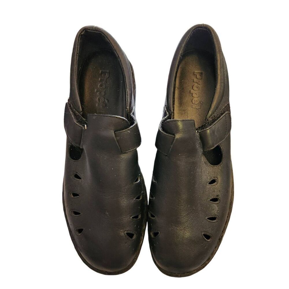 Propet Women's Size 10 W0030 Ladybug Walking Shoe Comfort Leather Black